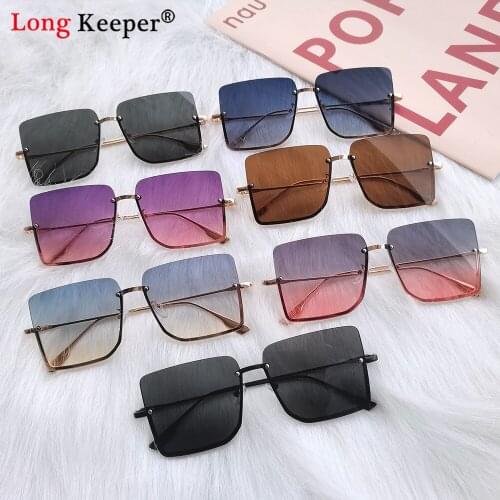 2021 Classic Vintage Square Sunglasses Women Oversized Sunglass Woman Men Retro Black Brown Sun Glasses Shades Goggles Gafas