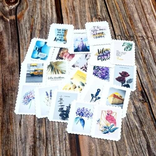 22PCS Colorful Flowers Stickers DIY Scrapbooking Stationery Decorative Stickers School Supplies Funny Toy Waterproof Stickers