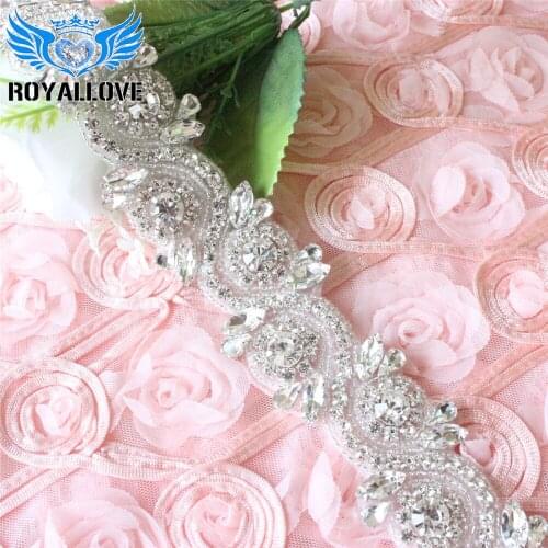 5 Yards) Bling Crystal Clear Rhinestone Trim Bridal Sash Wedding Belt Trim Crystal Beaded Trim Bridal Accessories bridal garter