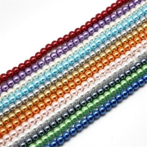 AA+ beads Vintage chocolate round imitation shell pearl factory outlet jewelry making for gift necklace loose beads 4-14mm 15"