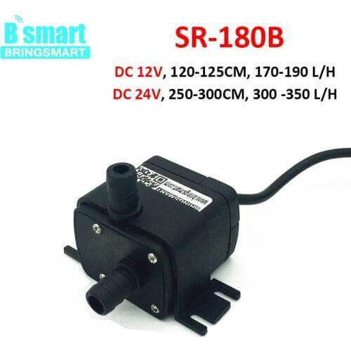 Bringsmart SR-180B 12V Micro Brushless Water Pump 350L/H Submersible Fountain Solar 6V DC Mini Pump Computer Water Cooled Pump