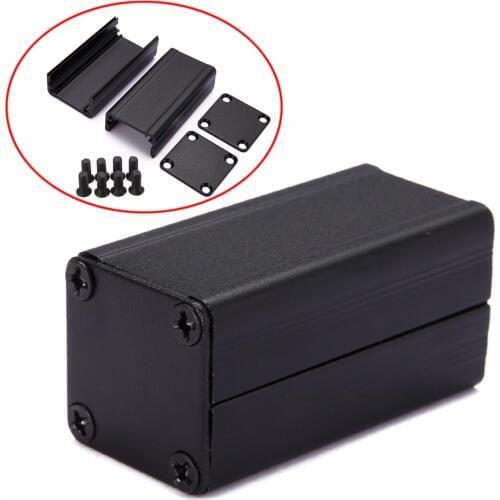 Black Aluminum Box Electronic Project Box Enclosure Case DIY Extruded Aluminum Case With 8 Screws For Holding Circuit Board