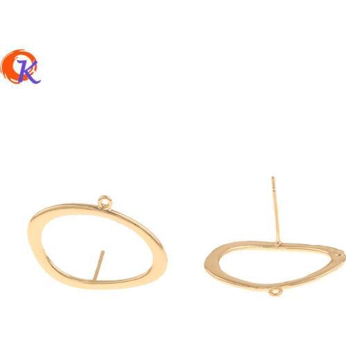 Cordial Design 30Pcs 17*24MM Jewelry Accessories/Hand Made/Genuine Gold Plating/Earring Findings/Earrings Stud/DIY Making