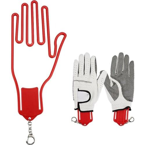 Golf Glove Holder With Key Chain Plastic Glove Rack Dryer Hanger Stretcher Golfer Tool Gear Accessories multi-color