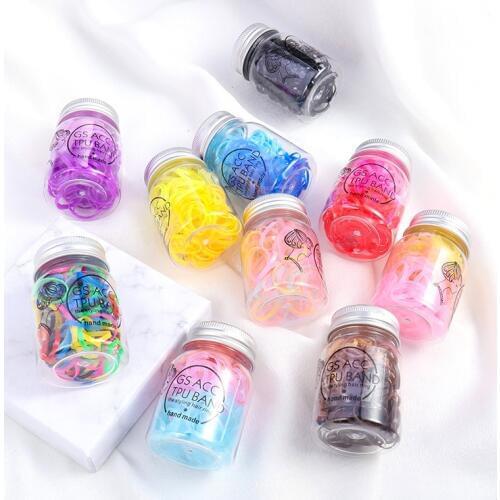 New arrival Children mini candy color hair bands gum baby girls rubber band ladys hair tie hair accessories no hurt for hair