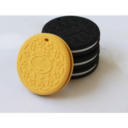 Babys First Biscuit Silicone Teething Pendant For Baby Teething Pendant