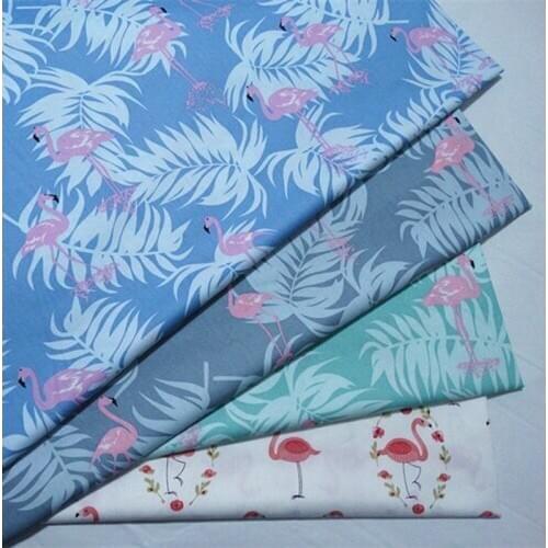 DIY Sewing Fat Dormitory Four Seasons Sheet Print Twill Fabric Flamingo Textile Craft Patchwork Cotton Designed for Baby & Child