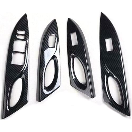For Toyota Vios FS Yaris L 2014-2020 LHD and RHD ABS Car Window Lift Switch Panel Cover Trim Auto Styling Molding 4pcs/set