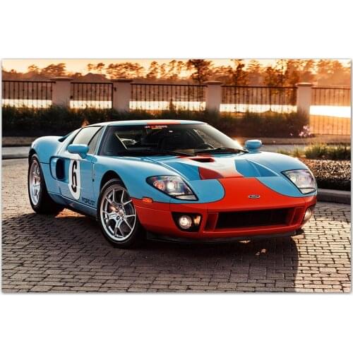 Ford GT Supercar Photo Wall Art Posters Canvas Painting Art Print Wall Pictures for Living Room Decor