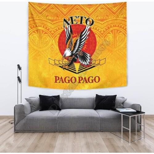 American Samoa Tapestry Pago Pago Aeto 3D Printing Tapestrying Rectangular Home Decor Wall Hanging 02