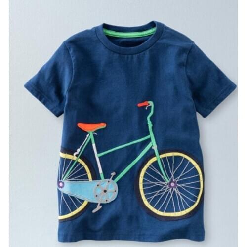 Cotton Boys T-Shirt Kids Shirts Baby Boys Casual Short Sleeve Car Print T-shirt For Boy Summer Children Tee Shirts Tops