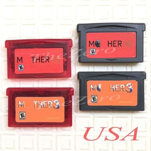 Video Game Cartridge Console Card Memory Card Mothermother 1+2 / 3 for 32 Bit Handheld Player Red / grey Shell