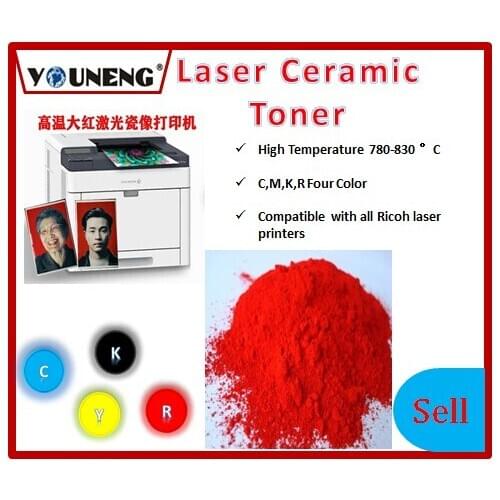 Laser Ceramic Toner Powder for Ricoh printers C Y K R 50/g total 400g