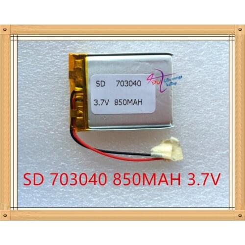 Liter energy battery navigation recorder battery 3.7V lithium battery 703040 850MAH MP3 sound recorder