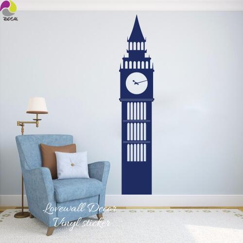 London Big Ben Travel Landmarks Wall Sticker Living Room Kids Room United Kingdom England Big Ben Clock Wall Decal Vinyl Deocr