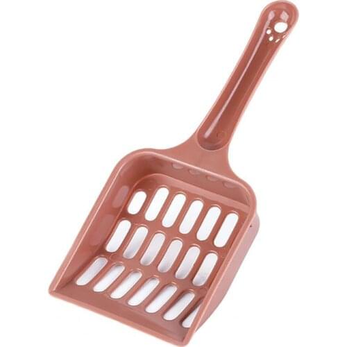 Tray with Handle Compact Solid Color Litter Sifter Long Handle Portable Cat Litter Plastic Cleaning Supplies Universal Shovel