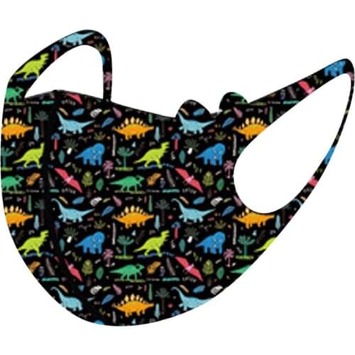 Kawaii Child Face Masks Dinosaur Print Mask Children Ear Loops Mascararilla Breathable Facemask Halloween Cosplay Masque