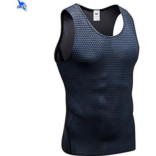 2020 New Compression Tights Gym Tank Tops Quick Dry Sleeveless Sports Shirt Men Fitness Clothing Summer Cool Mens Running Vest