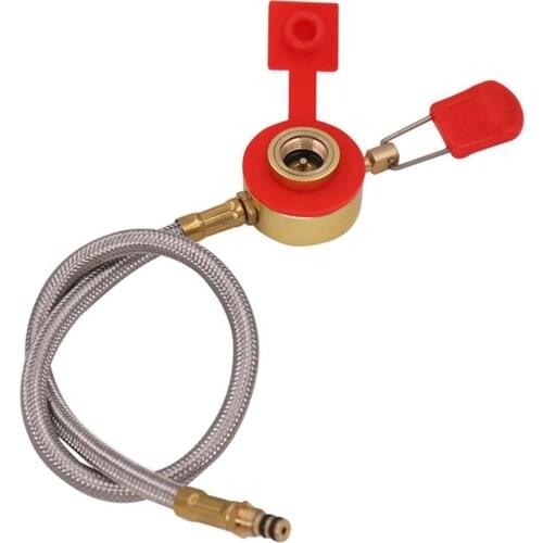 Camping Gas Stove Head Valve Adapter Converter + Hose Connection Line+nozzle Outdoor Stove Accessories