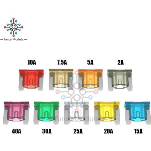 Car truck mini small blade fuse 2 3 5 7.5 10 15 20 25 30 40A car wheel truck SUV car replacement fuses mini trumpet BLADE fuses