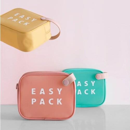 Portable Cute Colors Storage Bag Makeup Organizer Bathroom Waterproof Ziplock Bag Eco-friendly Girls Bags Essential Oil Case