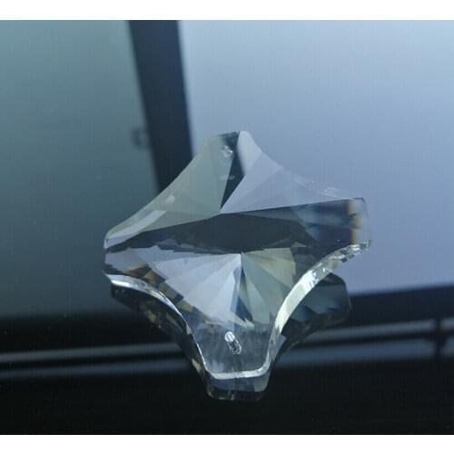 65 MM Jesus Cross Crystal Prism Chandelier Set Light Jewelry Double-hole Cross Multi-facet Suncatcher Curtain Necklace Accessory