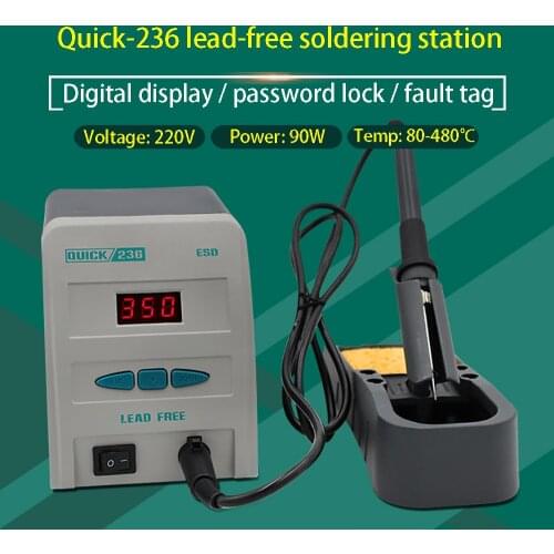 Quick 236 Intelligent Lead-free Welding Station Original Antistatic Soldering Station Soldering Iron Tools Solder Reprair