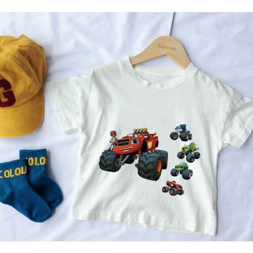 Happy Birthday 2021 Summer Boy T-shirt Girl Top Blaze And The Monster Machines Sister Brother Fashion Graphic Tshirt Baby Shirt