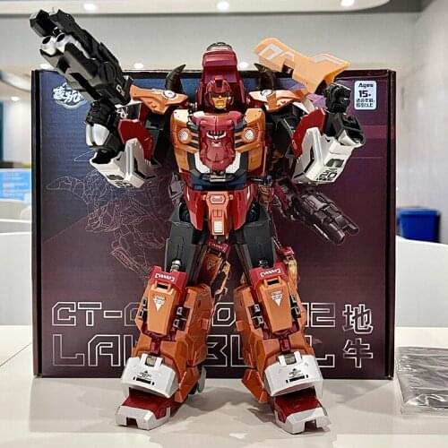 Transformation In STOCK Cang-Toys CT-Chiyou-02 Landbull Tantrum Predaking Combiner