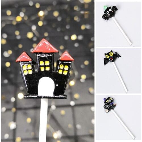 Halloween cake decoration Halloween party decoration Cake Topper Dessert decoration Resin cake insert Pumpkin Decoration Sign