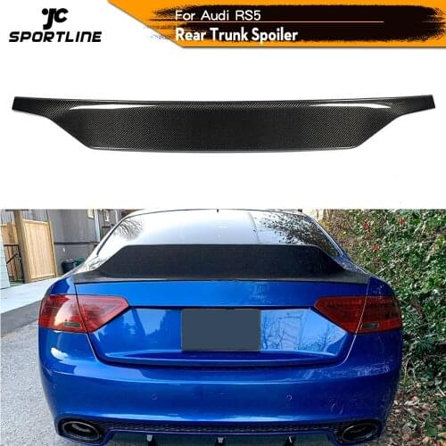 Carbon Fiber Rear Trunk Spoiler Boot Lip Wing For Audi RS5 Coupe 2012 - 2016 Rear Boot Wing Lip Trunk Spoiler