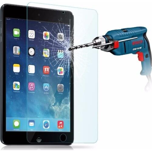 50pcs Free DHL Tempered Glass For iPad Air 2 Screen Protector 9H Scratch Proof Protective Glass Film For iPad 6