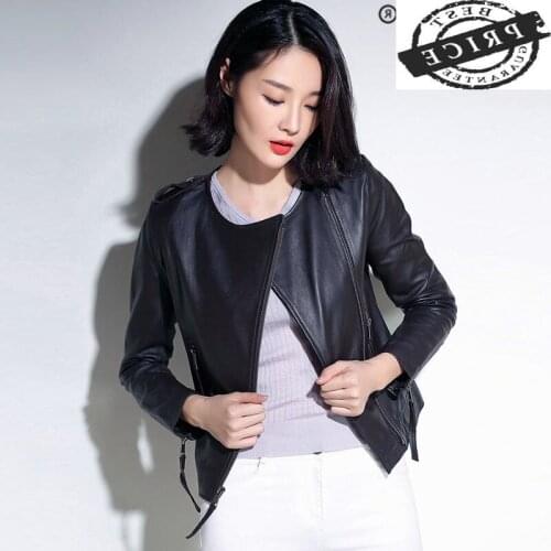 Natural Sheepskin Coat Female Genuine Leather Jacket Women Winter Clothes 2021 Korean Moto Fit Real Leather Jacket LW1560
