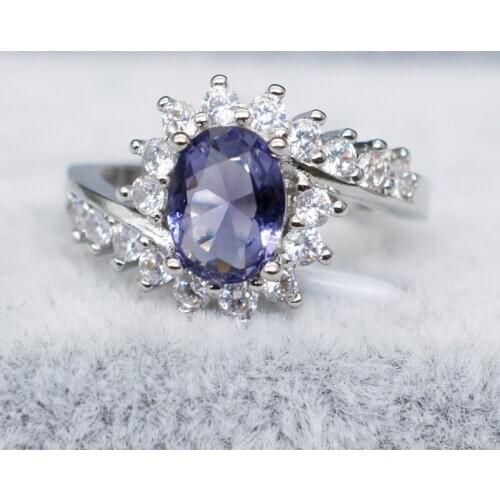 Womens S925 Silver AAA Zircon Ring Engagement Wedding Gift Jewelry Ring Wholesale