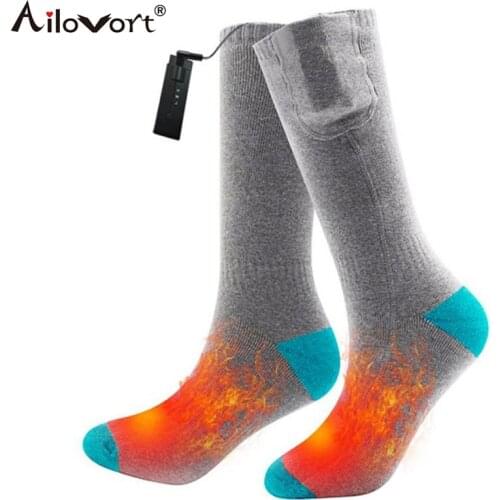 Winter 3.7V Battery Rechargeable Electric Heated Socks with Elastic Health feet warmer thermal Socks for Ski outdoor sports