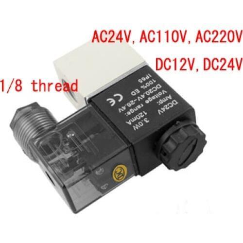 Free Shipping 120PCS/LOT 1/8'' 2 Way Aluminum Solenoid Valve 2V025-06