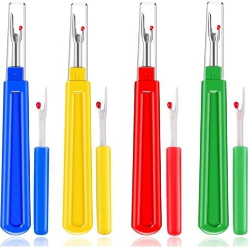 2Pcs Sewing Seam Ripper Colorful Sewing Stitch Thread Unpicker Plastic Handle Thread Cutter Cross-Stitch Sewing Accessories
