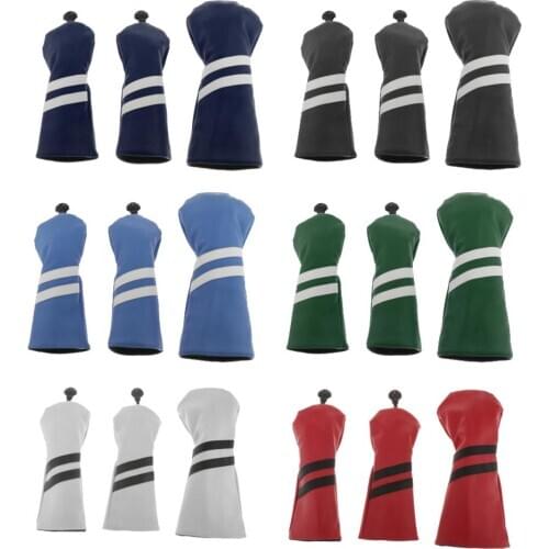 3pcs Golf Headcover NO. 13 5 Driver Wood Head Cover with No. Tag Waterproof Golf Head Cover 1 3 5 UT Golf Club Head Covers