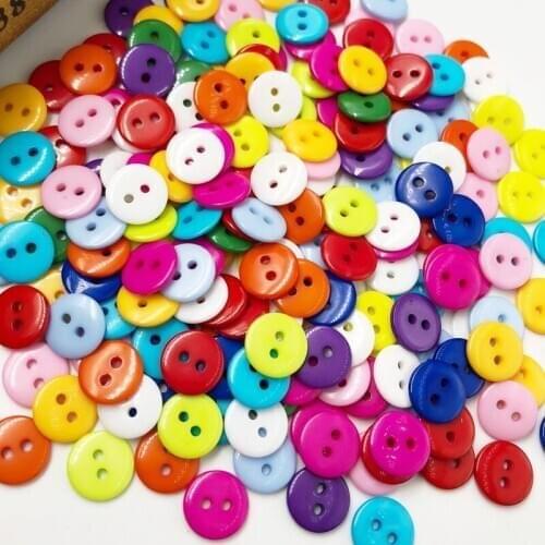 50/100 pcs New Round 2 Hole Resin Button/Sewing lots Mix PT14