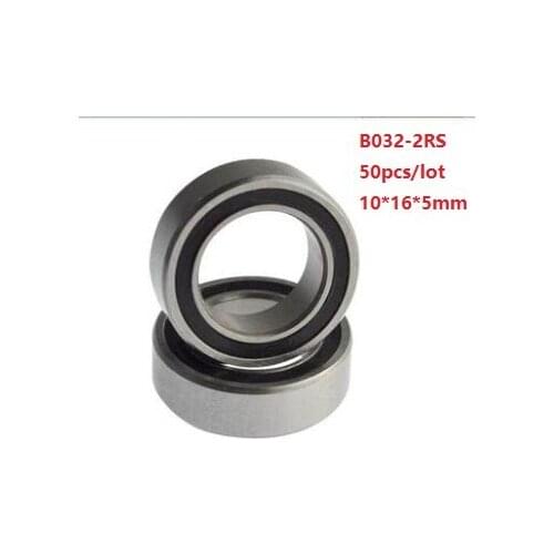 50pcs/lot B032RS B032-2RS B032 2RS 10*16*5mm thin section rubber cover Deep Groove Ball bearing 10x16x5mm