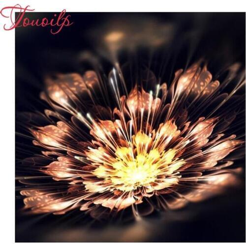 TOUOILP DIY 5D Diamond Painting cross Abstract flower 5D Diamond Embroidery icon Hot selling diamond art Home Decor Crafts