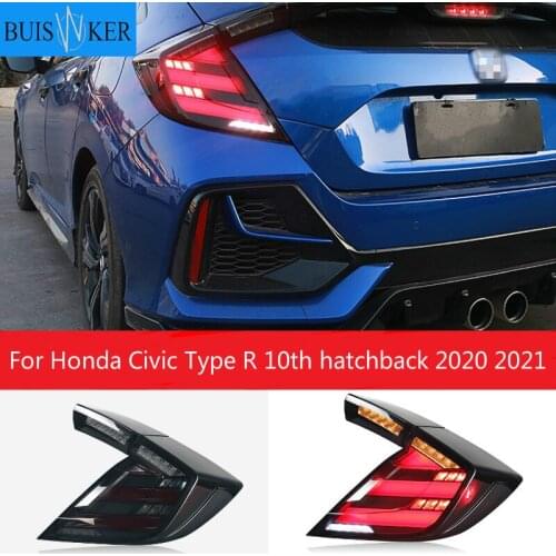 Car Styling Taillight Tail lights For Honda Civic Type R 10th hatchback 2020 2021 DRL+ Dynamic Turn Signal + Reverse + Brake LED