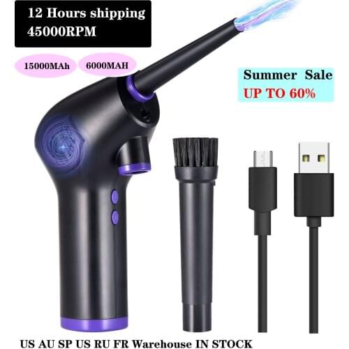 45000 RPM Cordless Air Duster Compressed Air Blower Cleaning Tool For Computer Laptop Keyboard Electronics Cleaning For Camera