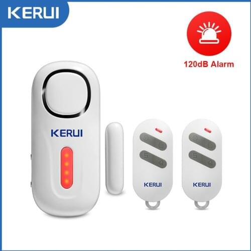 KERUI 120DB Wireless Door/Window Entry Security Burglar Sensor Alarm PIR Magnetic Smart Home Garage System Remote Control Led
