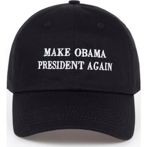 2017 MAKE OBAMA GREAT AGAIN letter embroidery Baseball Cap Unisex Cotton Snapback hat Women Men Fashion Dad Hat