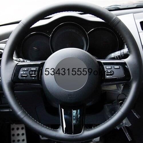 Black Leather Hand-stitched Car Steering Wheel Cover For Mazda MX-5 2009-2013 RX-8 2009-2013 CX-7 CX7 2007-2009