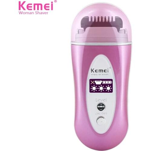 Kemei-6810 Rechargeable Electric Epilator Women Cordless Depilator Lady Hair Remover Electric Shaver Wool Epilator Hair Shaving