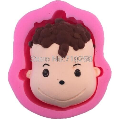 X020 Head Portrait Eyes Baby Face Shape Cake Mold Cake Baking Tools Silicone Mold Chocolate Cookie Sugar Soap Mould