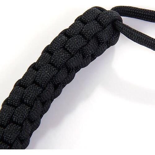 Hot weaving knife on para cord (parachute cord) Weaving Square Black --Decoration knife, flashlight, keychain, etc