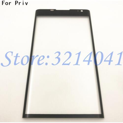Good quality 5.4 inches For Blackberry Priv Front Glass Touch Screen LCD Outer Panel Lens Repair Replacement Part With Logo